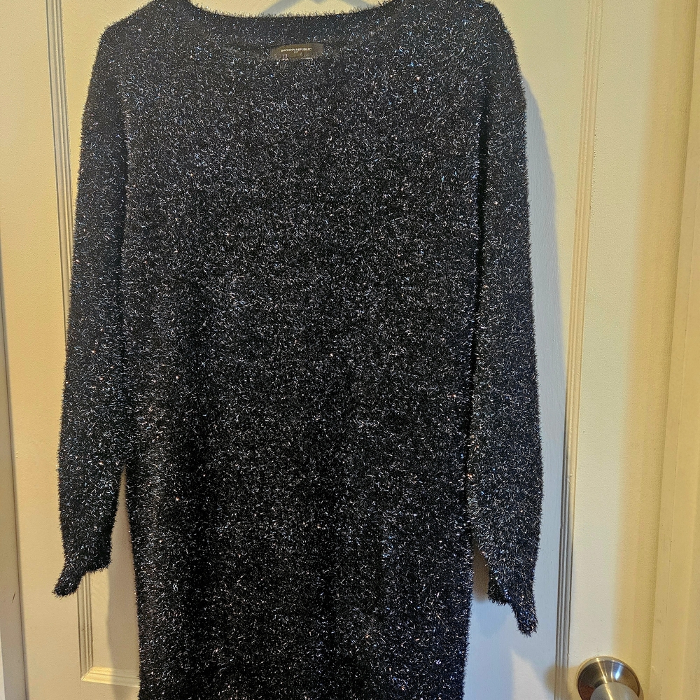 Banana Republic Black and Blue Sparkle Sweater
